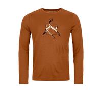 Ortovox - 185 Merino Mountain Cutout LS - Sous-vêtement mérinos homme Bristle Brown - XL