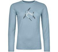 ORTOVOX 185 Merino Mtn Cutout Ls W - Femme - Bleu - taille L- modèle 2025