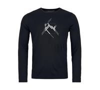 ORTOVOX 185 Mérinos MTN Cutout LS M, 83075, Black Raven, L