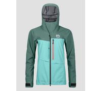 Ortovox - Veste de freeride - 3L Ravine Shell Jacket W Ice Waterfall pour Femme en Laine - Taille S - Bleu Bleu S