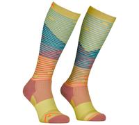 Ortovox - Chaussettes en laine de mérinos - All Mountain Long Socks W Wabisabi pour Femme en Laine - Taille 35-38 - Jaune Jaune 35-38