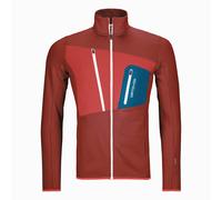 Ortovox Fleece Grid Jacket Homme Orange - Vêtements polaires outdoor hommes S