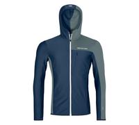 ORTOVOX Fleece Light Grid Hooded JKT M Manteau, Bleu (Deep Ocean), M Mixte