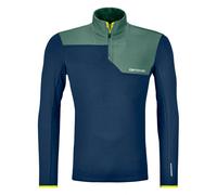Ortovox - Polaire en laine de mérinos - Fleece Light Zip Neck M Deep Ocean pour Homme en Laine - Taille XL - Bleu Bleu XL