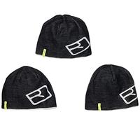 Ortovox Merino Logo Knit Beanie Bonnet, Noir de Jais, Taille Unique Mixte