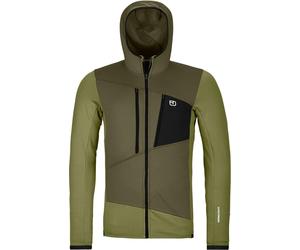 Ortovox - Polaire à capuche en laine de mérinos - Fleece Grid Hoody M Wild Herbs pour Homme en Laine - Taille XL - Kaki Kaki XL