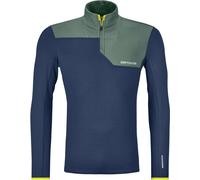 Ortovox - Polaire en laine de mérinos - Fleece Light Zip Neck M Deep Ocean pour Homme en Laine - Taille S - Bleu Bleu S