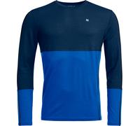 Ortovox - Sous-vêtement en laine de mérinos - 185 Rock'N'Wool Long Sleeve M Deep Ocean pour Homme en Laine - Taille XL - Bleu Bleu XL