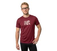 Ortovox T-shirt randonnée 120 Cool Tec Mountain Sun - laine mérinos, anti-UV - Homme M Red Malbec