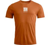 Ortovox - T-shirt de randonnée technique et léger - 120 Cool Tec Abstract T-shirt M Bristle Brown pour Homme en Laine - Taille M - Marron Marron M