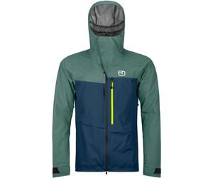 Ortovox - Veste de freeride - 3L Ravine Shell Jacket M Deep Ocean pour Homme en Laine - Taille M - Vert Vert M