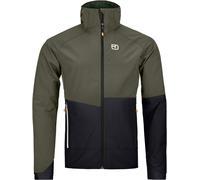 Ortovox - Veste de ski de randonnée légère, respirante et coupe-vent - Punta Berrino Hooded Jacket M Dark Wild Herbs pour Homme en Laine - Taille S - Kaki S
