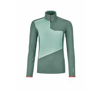 ORTOVOX Zipshirt fonctionnel en polaire léger pour femmes pétrole | XL