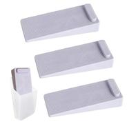 Oruiiju 4 pièces cale porte caoutchouc souple,Cale Porte Sol Réglable en Hauteur et Empilée pour être Utilisée-pour tous types de sols et de portes, Genre Tapis, Carrelage, Sol (Gris)