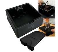 Oruiiju Bac à Marc de Café Multifonction Professionnel - Grande Capacité, Tapis Anti-Dérapant Amovible en Silicone Alimentaire, Support Tamper, Réduction de Bruit, pour Barista, Maison & Café Shop