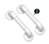 Oruiiju Lot de 2 Barres d'appui de salle de bain en acier inoxydable 304 avec poignée antidérapante- Barre D'Appui Avec Fluorescence 30cm，pour baignoire,toilettes, salle de bain, rampe d'escalier