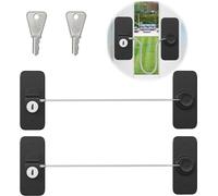 Oruiiju Lot de 2 verrous de sécurité pour armoires et fenêtres pour enfants, avec adhésif puissant ou fixation par vis,convient aux fenêtres et réfrigérateur Armoire Tiroir Laveuse Placard etc(Noir)
