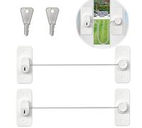 Oruiiju Lot de 2 verrous de sécurité pour armoires et fenêtres pour enfants, avec adhésif puissant ou fixation par vis,convient aux fenêtres et réfrigérateur Armoire Tiroir Laveuse Placard etc