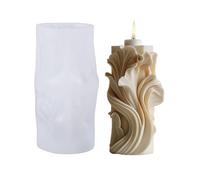 Orumament Moule à bougie en forme de colonne ondulée en résine époxy Moule en silicone Pansements tissés Colonne Bougie Moule en silicone Résine époxy