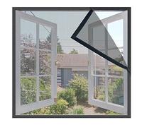 Orumrud Moustiquaire Fenetre 100x180cm, Moustiquaire Matière Polyester Qualité Maille Fine Anti Moustiques Anti-insectes Été Respirant Été, Magic Tape Facile à Installer, Sans Perçage, Gris