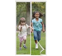 Orumrud Moustiquaire Porte Magnétique, Rideau Moustiquaire pour Porte Fenetre 170x230 cm, Anti-déchirure Fibre de Verre Fermeture Automatique Anti Moustique Porte Moustiquaire avec Sangles, Blanc