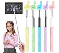 Oruola 5 pièces Pointeur Télescopique pour Enseignant,5 Couleurs Pointeur Télescopique pour Enseignants,Bâton de Pointage Extensible Pointeur Main pour l'enseignement Scolaire,S'étend Jusqu'à 68 cm