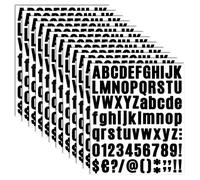 Oruola Lot de 12 feuilles d'autocollants en vinyle pour tableau d'affiche, lettres de l'alphabet de A à Z mignonnes pour loisirs créatifs, panneaux d'extérieur, affiches et carnets de notes - Noir