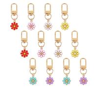 oruola Lot de 12 pendentifs de sac en forme de fleur, porte-clés pour fille, porte-clés esthétique, pendentif de sac, fleurs, pendentif de sac esthétique pour femmes et filles