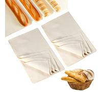 oruola Lot de 2 torchons de cuisson pour pâte - 18,9 x 36 cm - Torchons à pain pour la cuisson du levain - Pour pâte, baguettes, pains, pâtisseries, pain fait maison