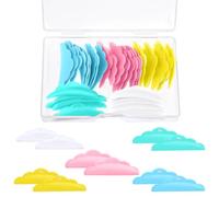 Oruola Lot de 50 tiges de levage de cils, coussinets de levage de cils, boucliers de levage de cils pour tous les yeux qui se recourbent comme des extensions de boucles L, 5 tailles de S, M, M1, M2 L,