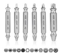 Oruola Lot De 6 Extracteur De Vis CasséE,Visserie Boulonnerie,Extracteurs De Goujon,Extracteurs De Vis Casse,Pour Retirer Lesvis EndommagéEs, Acier Rapide 4341,Extracteur 4341 En Pack