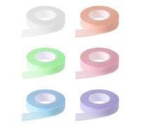 Oruola Lot de 6 Rouleaux sparadrap extension de cils,Sparadrap Micropore Respirant Extension Cils,maquillage yeux pour Approvisionnement Extensions Cilia,9 mètres par rouleau