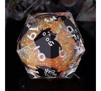 ORUZA DND Lot de 7 dés polyédriques D&D Liquid Core D4 D6 D8 D10 D12 D20 D% Chat Sable Mouvant Cube de Jeu pour Donjons et Dragons RPG MTG Pathfinder Jeu de rôle