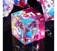 ORUZA Lot de 7 dés polyédriques DND Liquid Core D&D D4 D6 D8 D10 D12 D20 D% Sables mouvants pour Donjons et Dragons RPG MTG Pathfinder Jeu de rôle