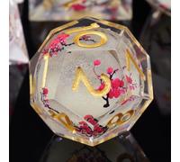 ORUZA Lot de 7 dés polyédriques Liquid Core - Papillon D4 D6 D8 D10 D12 D20 D% DND - Dés pour donjons et dragons RPG MTG Pathfinder