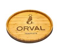Orval Trappiste Plateau de Service en Bambou, Rond, avec Logo Gravé