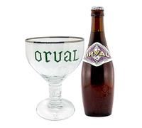 Orval - Verres de Collection - 17cl ou 33cl au choix - Gravure du mot Orval en couleur verte - Truite d'Orval Gravéé - Édition Spéciale - Verre Orval - Orval vert (33 CL)