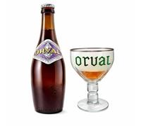 Orval - Verres de Collection, Édition Spéciale (Petit, 15 Centilitres) | Inscription exclusive du mot "Orval" en lettres vertes sur le calice, Verre officiel, Verre Trappiste