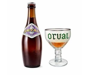 Orval - Verres de Collection, Édition Spéciale (Petit, 15 Centilitres) | Inscription exclusive du mot "Orval" en lettres vertes sur le calice, Verre officiel, Verre Trappiste