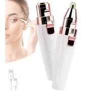 Orvanna Precision Evergof & Facial Trimmer, 2 en 1 des sourcils pour femmes et le dispositif d'épilation du visage, retirez sans effort les poils du visage et façonnez vos sourcils (White)