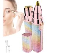 Orvanna Precision Evergof & Facial Trimmer, 2 en 1 des sourcils pour femmes et le dispositif d'épilation du visage, retirez sans effort les poils du visage et façonnez vos sourcils (Colorful)