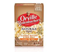 Orville Redenbacher's Naturals Light Classic Lot de 3 pop-corn au beurre et au sel de mer, 76,3 g