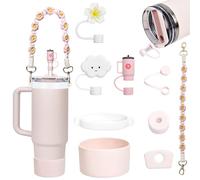 Orvilsen Stanley Lot de 9 accessoires anti-fuite en silicone pour gobelet Stanley Cup 1,2 l et 850 ml (quartz rose)