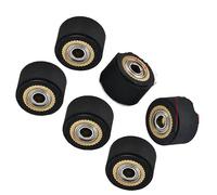 ORWXLIUDI Rouleau De Roue Poussée Pincement 3 Pièces, Compatible for Mimaki, Roland CAMM Graphtec CE5000 120 Liyu Traceur Découpe Vinyle Cutter Alimentation Caoutchouc Cuivre(3pcs 4x10x14mm)