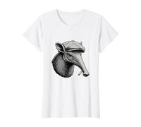 Oryctérope Cigarette Mafia Gangster T-Shirt Graphique avec Valeur, Femme, Blanc, XL