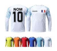 ORYG Maillot Gardien de But Rembourré Enfant Hommes Garçons Kit Gardien Personnalisé avec Nom Numéro Logo de L'équipe