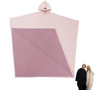 oryshrystar Sweat à capuche surdimensionné unisexe - Couverture lestée à manches longues - Poncho ample à capuche - Haut tendance pour homme et femme - Sweat en polaire confortable, rose, taille