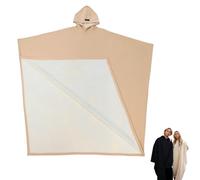 oryshrystar Sweat à capuche surdimensionné unisexe - Couverture lestée à manches longues - Poncho ample à capuche - Haut tendance pour homme et femme - Sweat en polaire confortable, abricot, taille