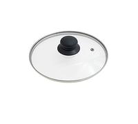 ORYX 5023410 Couvercle en Verre Transparent pour poêle avec Bord en Acier Inoxydable, 20 cm