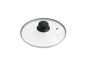 ORYX 5023410 Couvercle en Verre Transparent pour poêle avec Bord en Acier Inoxydable, 20 cm